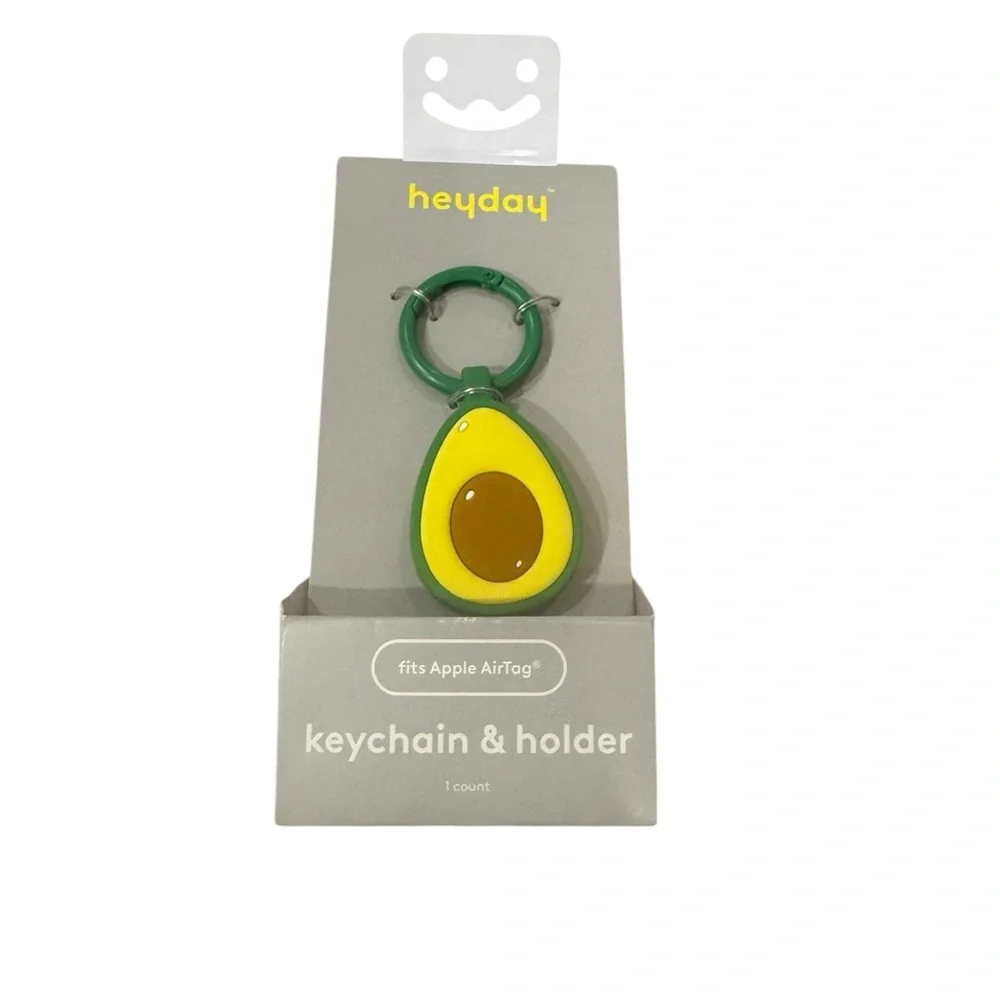 Avocado Earbud Case and air tag Keychain Set